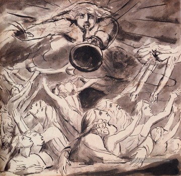La Résurrection romantisme Âge romantique William Blake Peinture à l'huile